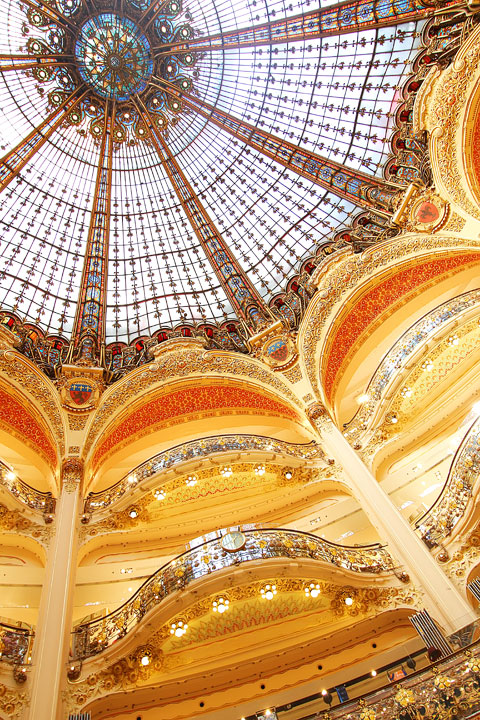 Galeries Lafayette, Paris, France. 