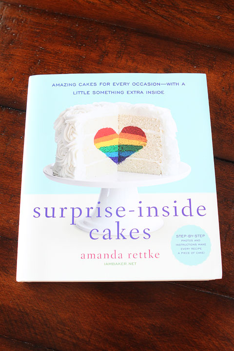 Surprise Inside Cakes Cookbook by Amanda Rettke Review. #cakedecorating #cookbook #recipe #giveaway