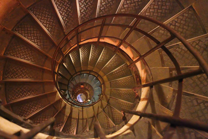 Stairs at the Arc de Triomphe, Paris