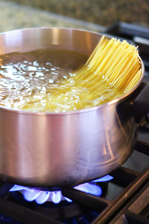 Linguine for Shrimp Scampi Pasta