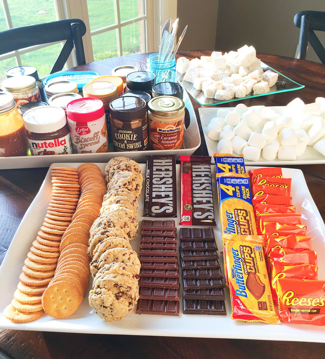 S'mores Party Snack Table