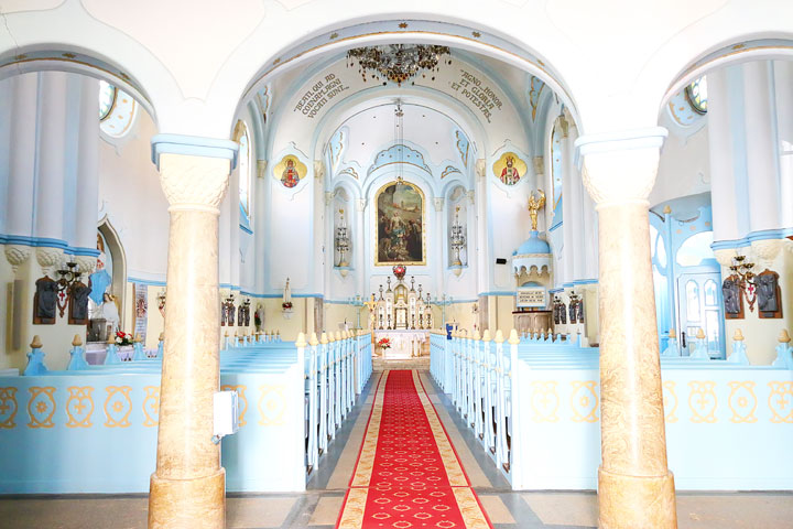 Inside of the Blue Church