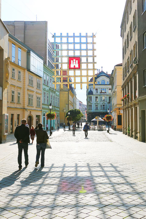 Historic cobblestone street