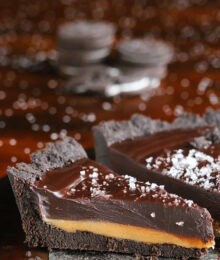 Salted Caramel Dark Chocolate Pie