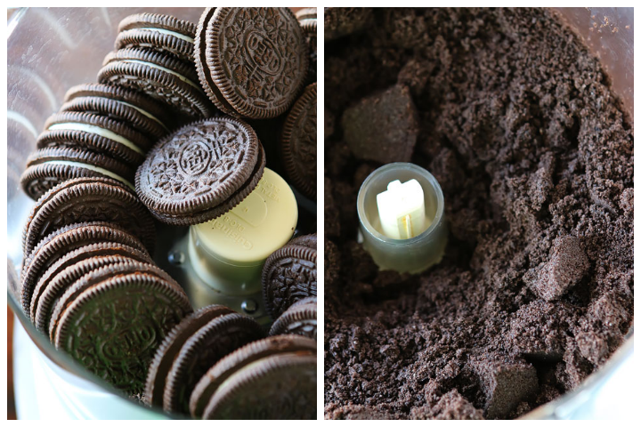 Making the Oreo Cookie Crust for Salted Caramel Dark Chocolate Pie