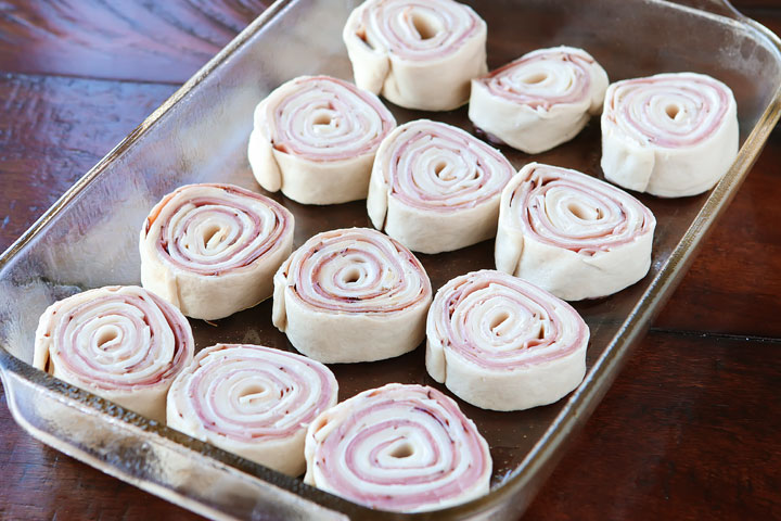 Hot Ham And Cheese Pinwheels — The Best Hot Ham Roll Ups Recipe!!