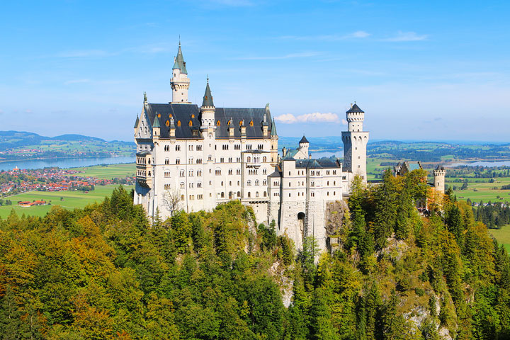 Take a day trip from Munich through the Bavarian countryside to Neuschwanstein Castle! This castle was the inspiration for Sleeping Beauty's Castle at Disneyland.