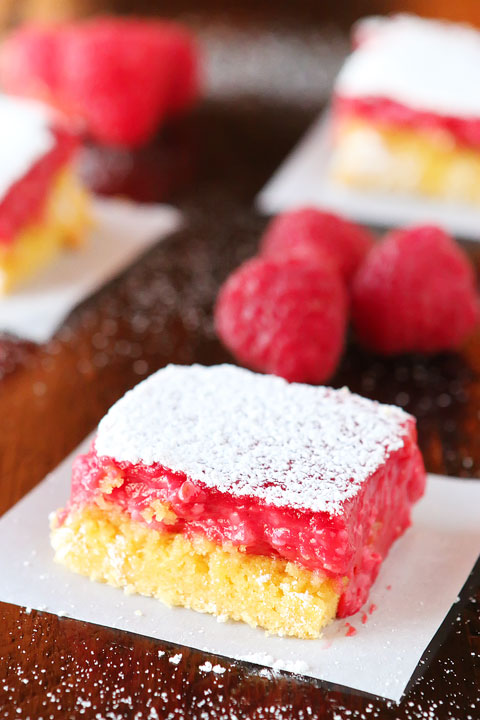 Raspberry Lemon Squares. These are so soft and gooey! The perfect flavor combo!