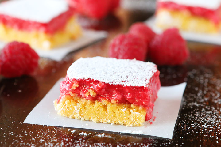 Raspberry Lemon Squares. These are so soft and gooey! The perfect flavor combo!