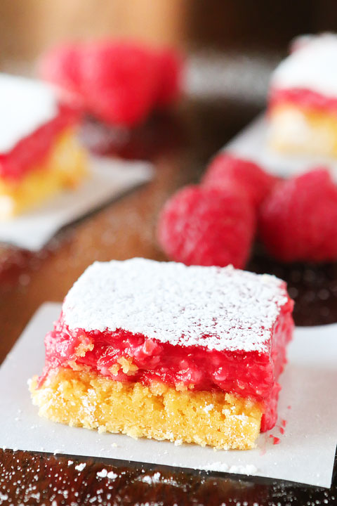 Raspberry Lemon Squares. These are so soft and gooey! The perfect flavor combo!