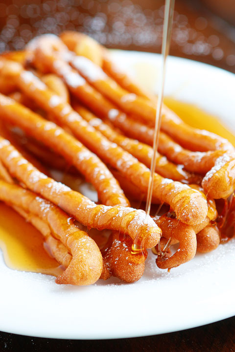 OMG these are Funnel Cake French Toast Sticks! What a fun idea!