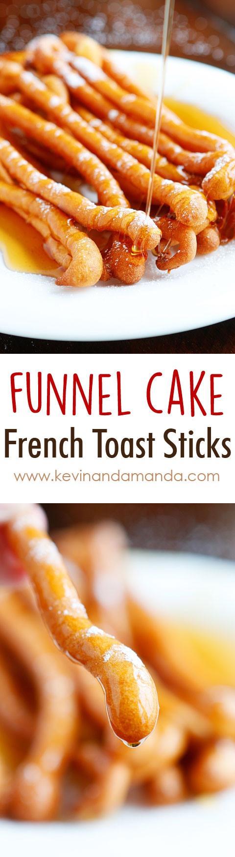 OMG these are Funnel Cake French Toast Sticks! What a fun idea!