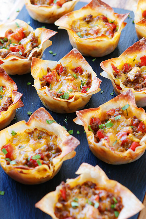 Crunchy Taco Cups — The Best Taco Recipe for Wonton Tacos!