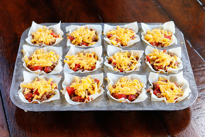 Mini Muffin Tin Taco Bites