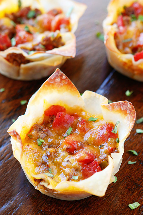 Crunchy Taco Cups — The Best Taco Recipe for Wonton Tacos!