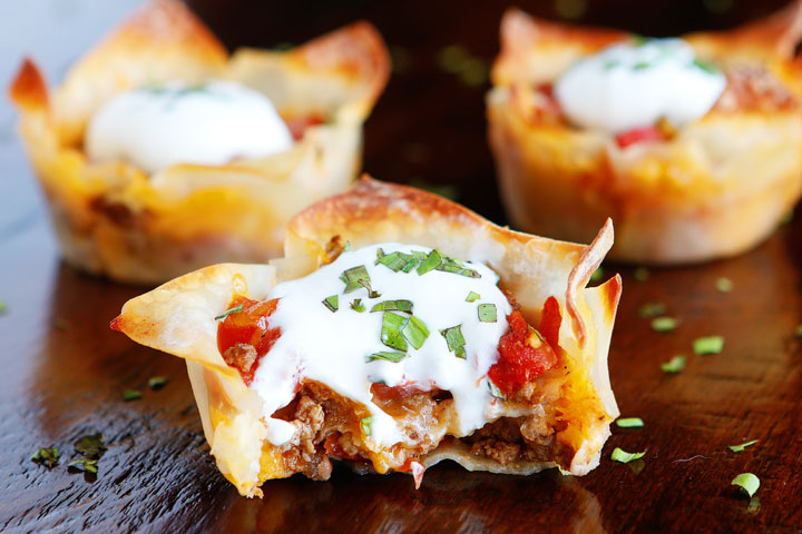 Crunchy Taco Cups — The Best Taco Recipe for Wonton Tacos!