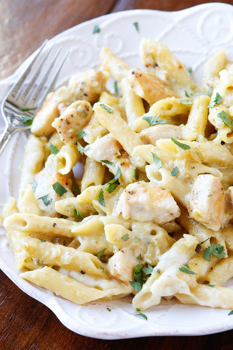 This pasta is out of this world!! So ultra creamy and cheesy. We will it make over and over!!!!