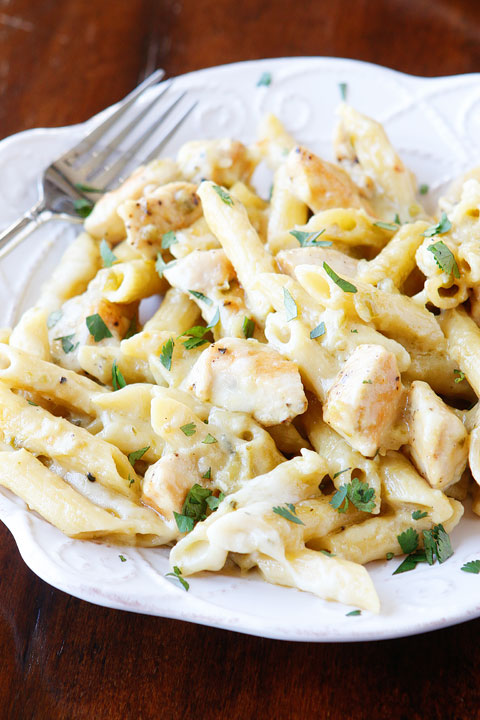 This pasta is out of this world!! So ultra creamy and cheesy. We will it make over and over!!!!