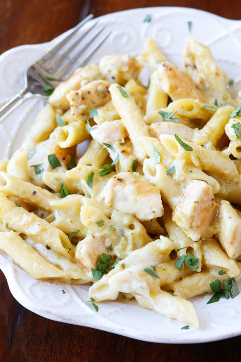 This pasta is out of this world!! So ultra creamy and cheesy. We will it make over and over!!!!