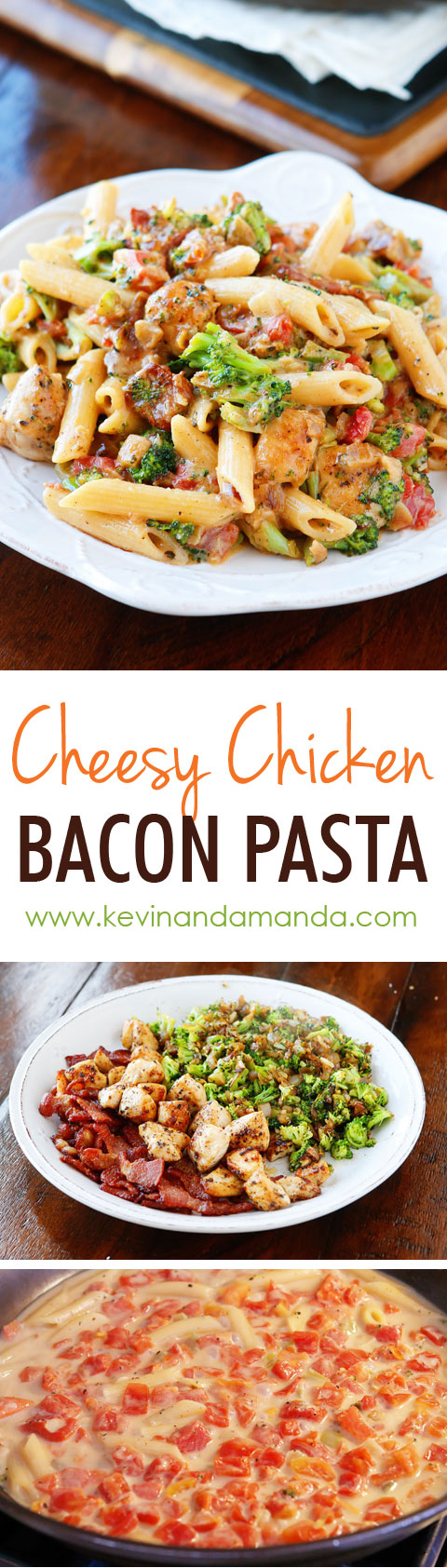 This is like an ultra creamy, cheesy broccoli soup with bacon, chicken, and pasta!! Seriously what on earth could be better? Cheesy. Bacon. Pasta. Need I say more??