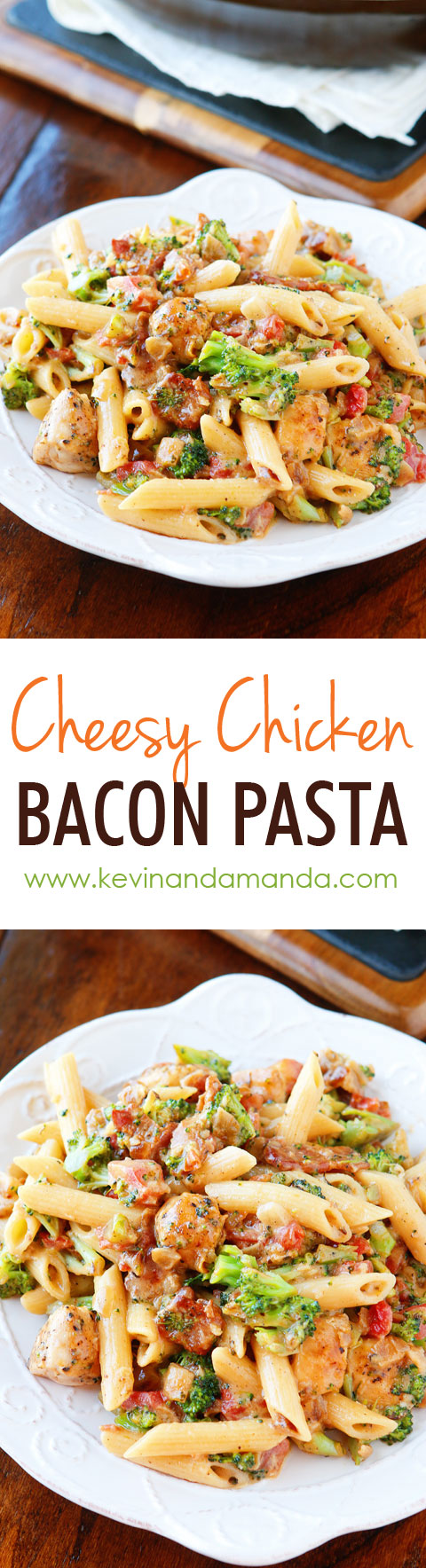 This is like an ultra creamy, cheesy broccoli soup with bacon, chicken, and pasta!! Seriously what on earth could be better? Cheesy. Bacon. Pasta. Need I say more??