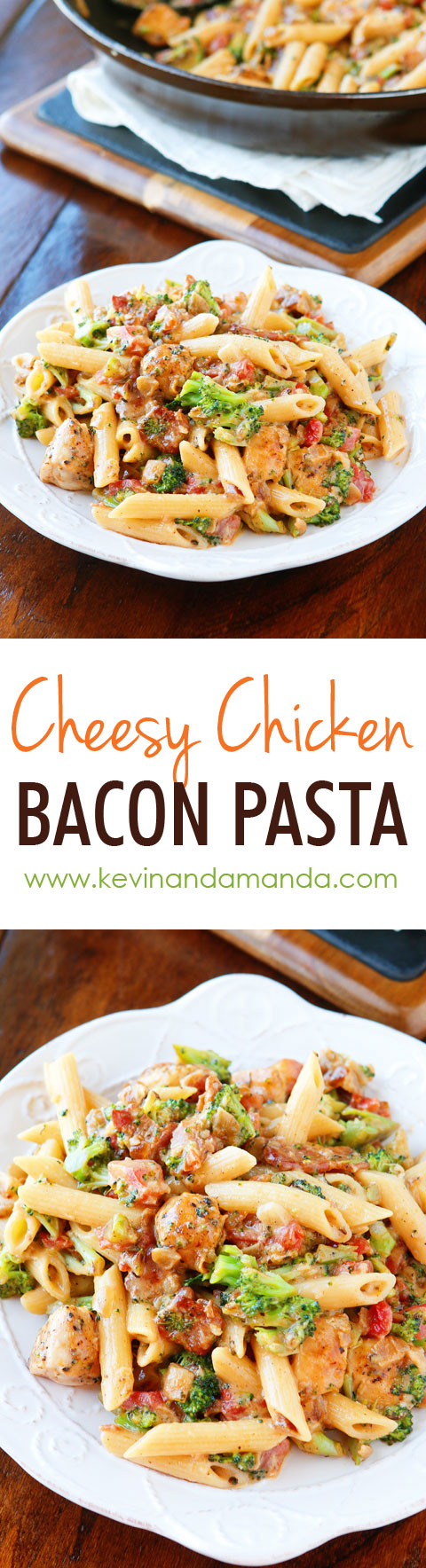 This is like an ultra creamy, cheesy broccoli soup with bacon, chicken, and pasta!! Seriously what on earth could be better? Cheesy. Bacon. Pasta. Need I say more??