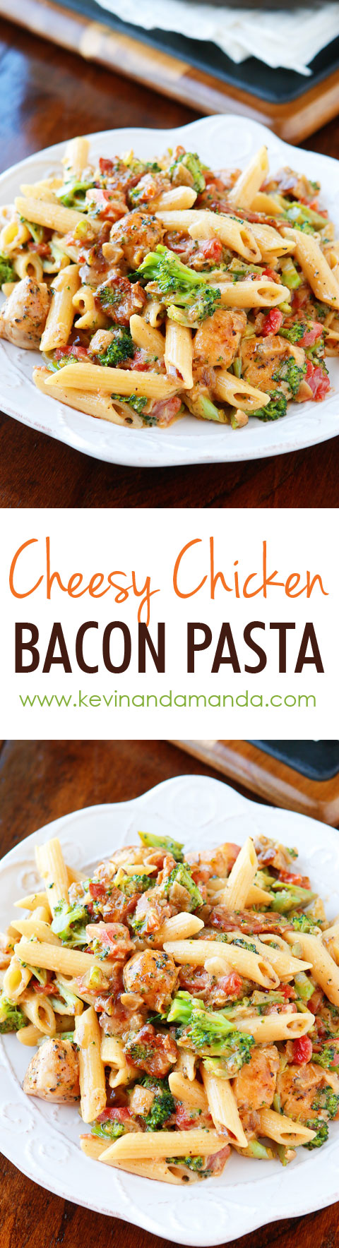 This is like an ultra creamy, cheesy broccoli soup with bacon, chicken, and pasta!! Seriously what on earth could be better? Cheesy. Bacon. Pasta. Need I say more??