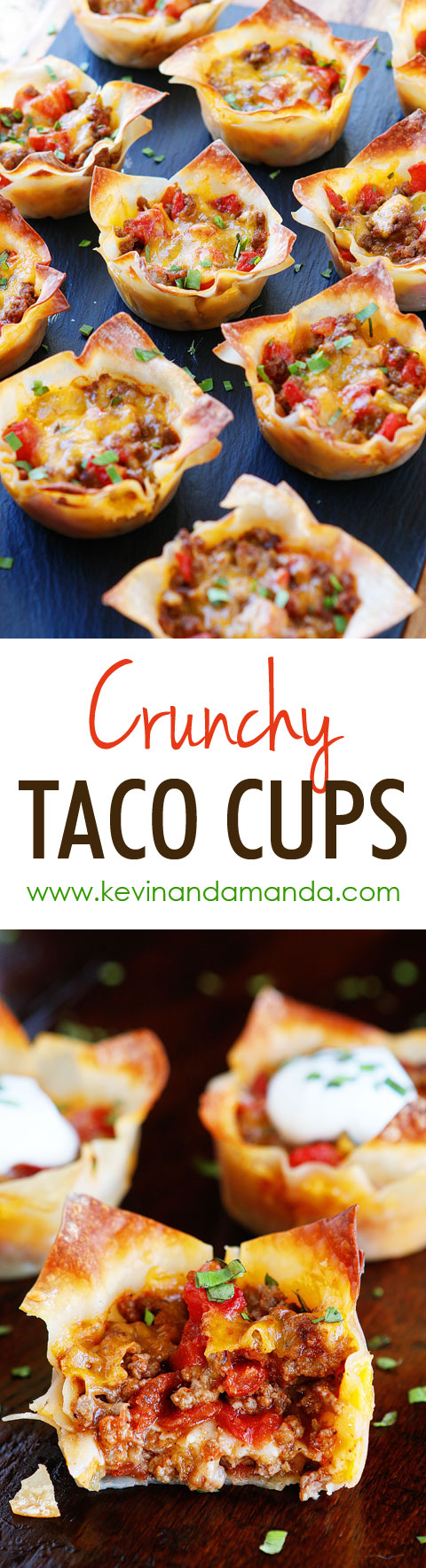 Crunchy Taco Cups — The Best Taco Recipe for Wonton Tacos!