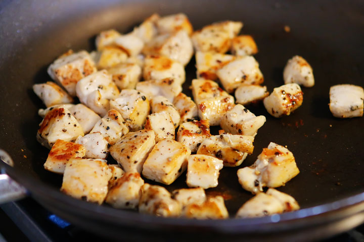 Garlic chicken and toasted potato gnocchi in a rosemary lemon cream sauce. Great for easy weeknight dinners AND impressing guests. Will make this one again!