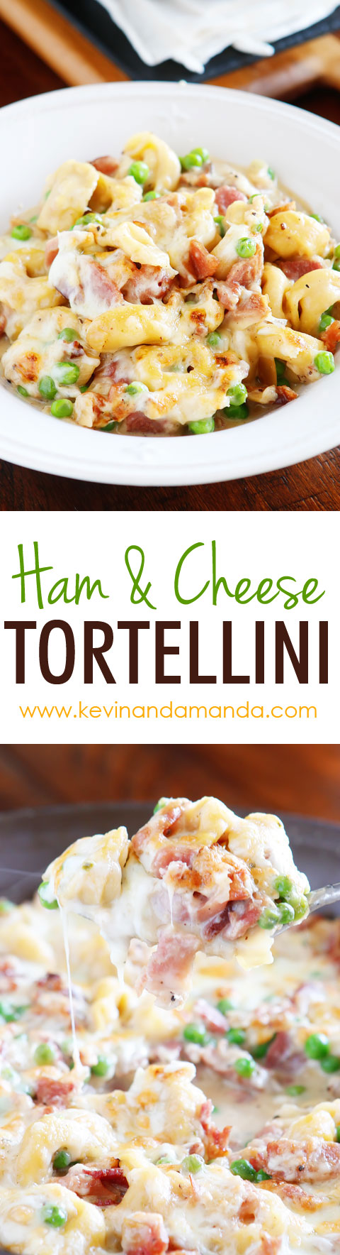 Ham and Cheese Tortellini with Garlic Butter Sauce Recipe