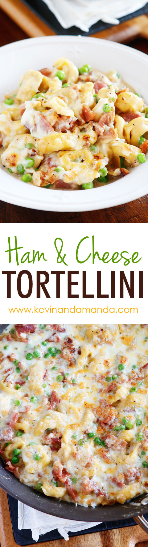 Ham and Cheese Tortellini with Garlic Butter Sauce Recipe