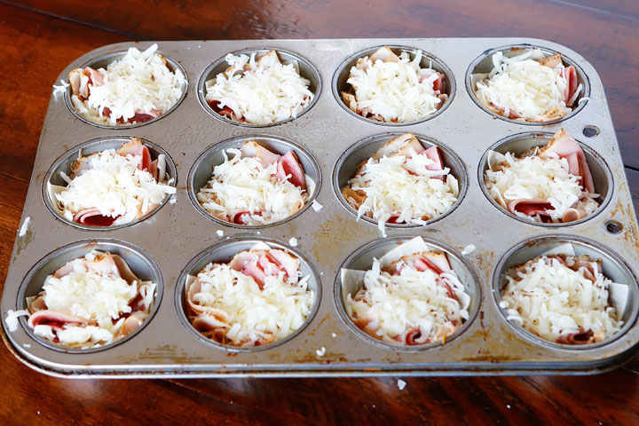 Ham and cheese, salami and bell peppers in a crispy hand-held cup! Perfect for dinner or appetizers!