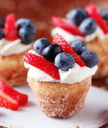 Image of Strawberry Shortcake Doughnut Muffins