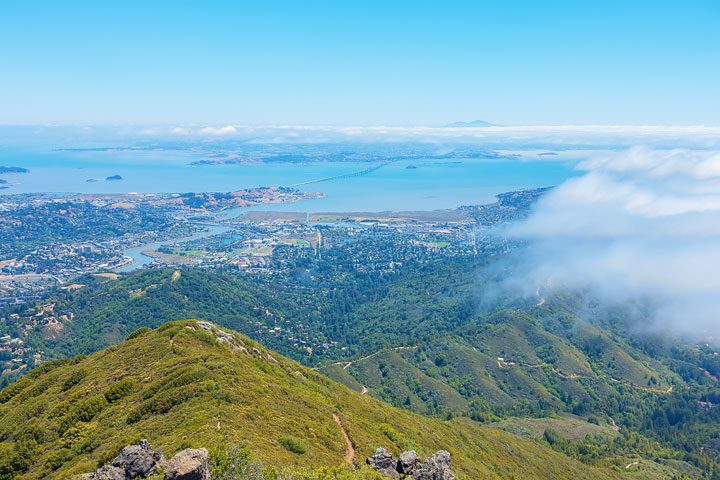 View of San Quentin from Mount Tamalpais East Peak