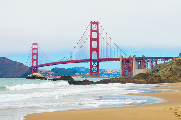 Best View Of Golden Gate Bridge #3 -- Baker Beach