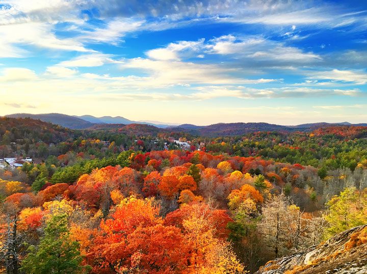 Fall in Highlands, North Carolina. One of the world's Top 10 Sunset Spots!