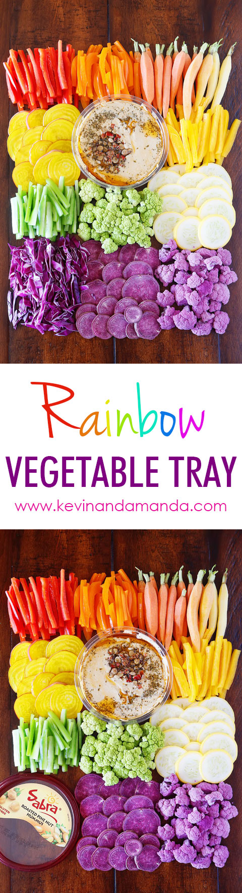 Everyone will love this fun Rainbow Vegetable Tray! Perfect for taking to a party! 