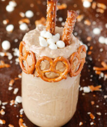 Image of White Chocolate Pretzel Peanut Butter Milkshake