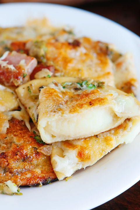 Image of a Ham and Cheese Pierogi