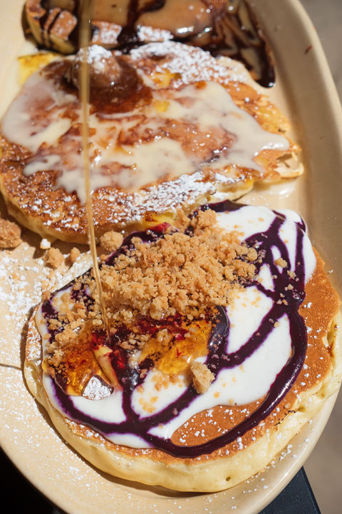 Image of a Pancake Flight from Snooze AM Eatery