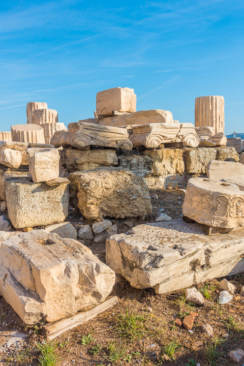 Ruins at the Acropolis of Athens