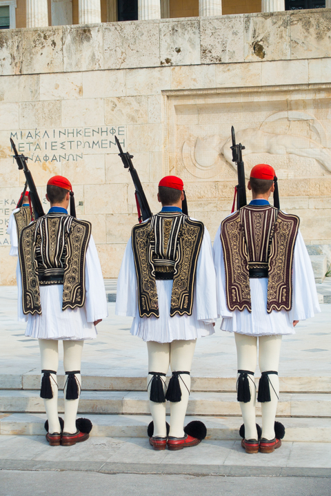 Changing of the Guards at the Greek Parliament Building in Athens Greece