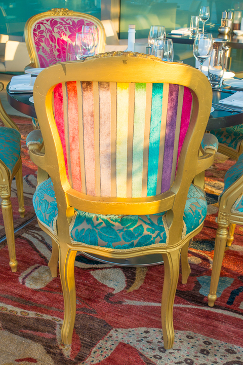 Rainbow Chairs at Galaxy Restaurant in Athens Greece