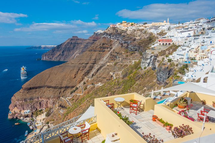 Image of the Santorini Mountainside