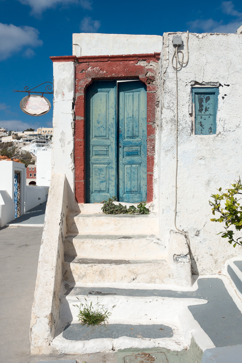 Image of an old Door in Santorini, Greece