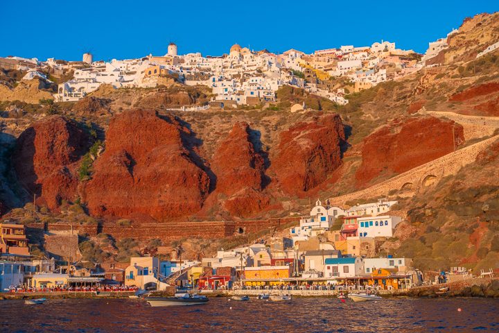 Image of Houses on the Coast of Santorini, Greece