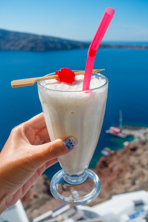 Image of a Milkshake in Santorini, Greece