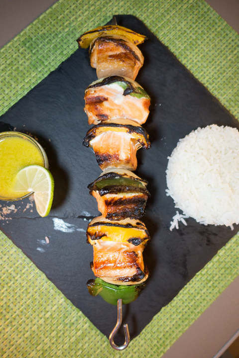 Image of a Salmon Kebab