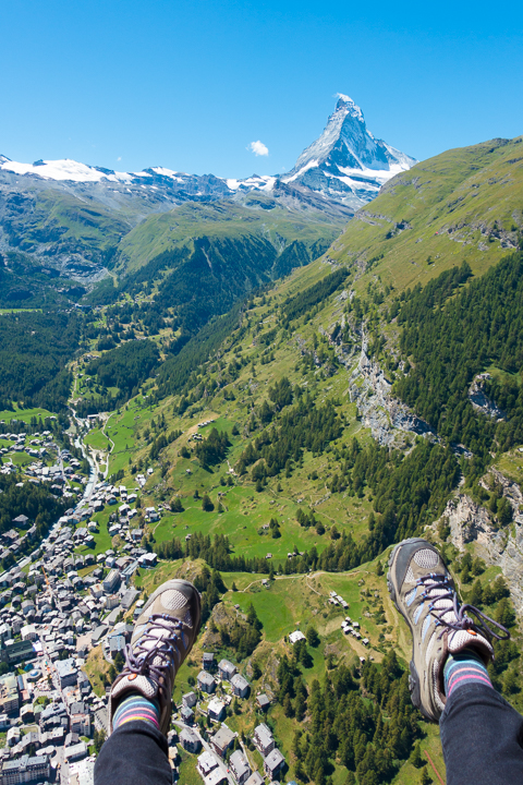 The most amazing, once-in-a-lifetime experience!! Go paragliding with the most breathtaking, jaw-dropping views EVER with the Matterhorn in the background!!! If you are ever anywhere near Switzerland you HAVE to put paragliding in Zermatt on your bucket list!!!! If you mention "Kevin & Amanda" at FlyZermatt.com you'll get a free T-shirt!! They're super cute too!