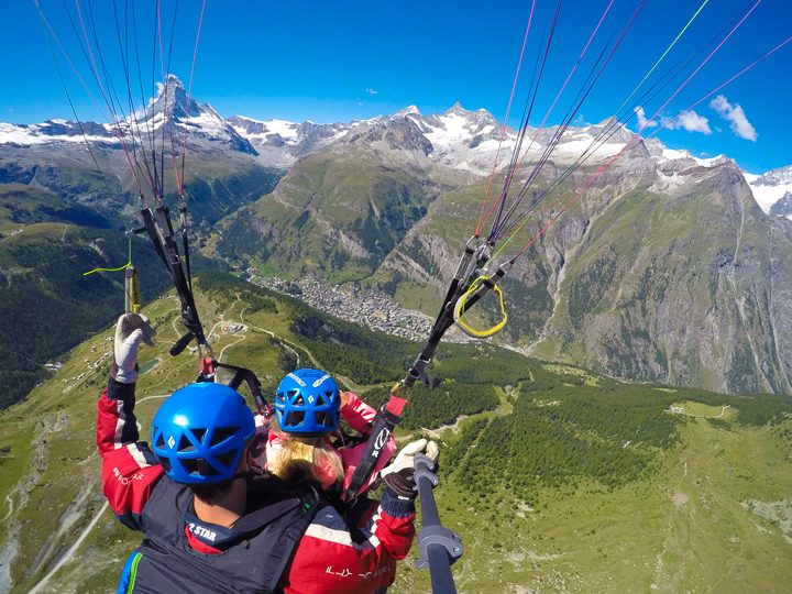 Paragliding in Zermatt Switzerland